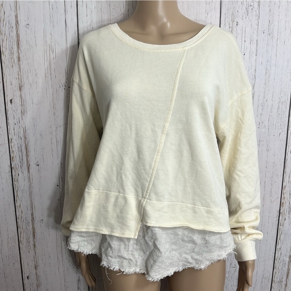 Morgan Claire Buttercream Sweatshirt Linen Blend